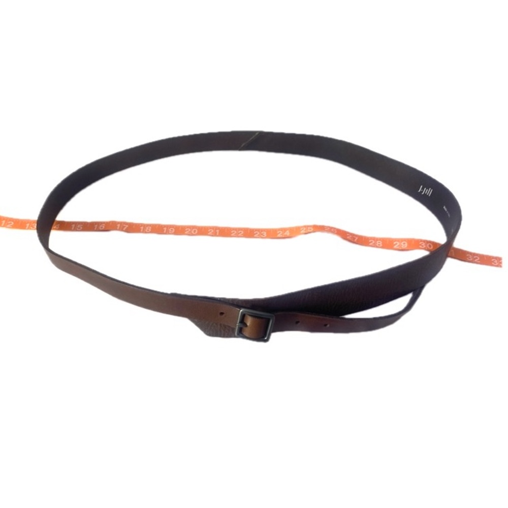 J. Jill Brown Italian Leather Asymmetrical Belt Size L/ XL